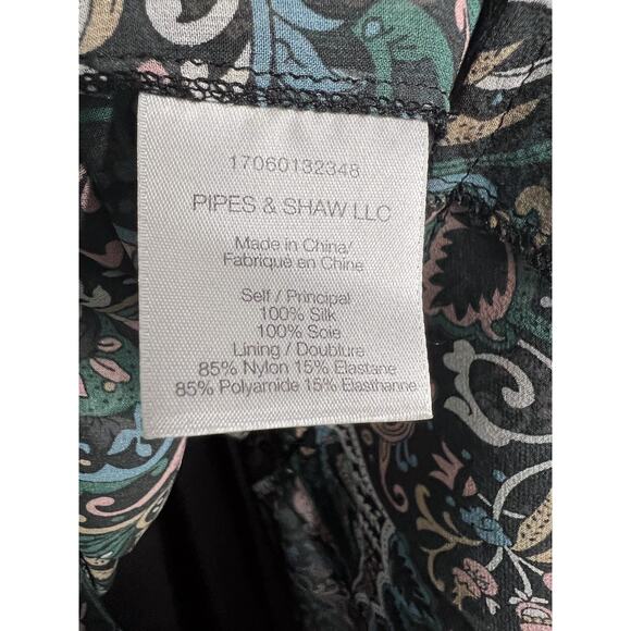 Veronica Beard Denver Silk Chiffon Printed Mini Dress Size 4 Green Paisley - Picture 7 of 10